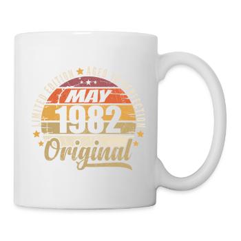 Design Vintage Mai 1982 Édition Limitée Mai 1982 - Mug blanc - blanc - Droite