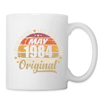 Design Vintage Mai 1984 Édition Limitée Mai 1984 - Mug blanc - blanc - Droite