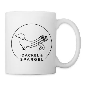 dackel und spargel - Tasse - Weiß - Rechts