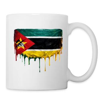 Mozambique Flaggen-Gemälde Tropfen - Tasse - Weiß - Rechts