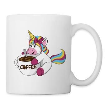 Kaffee Einhorn - Tasse - Weiß - Rechts