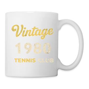 Vintage 1980's Tennis Club Retro Birthday Gift - Mug - white - Right