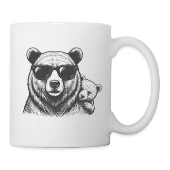 Le père de l’ours avec le bébé - Mug blanc - blanc - Droite