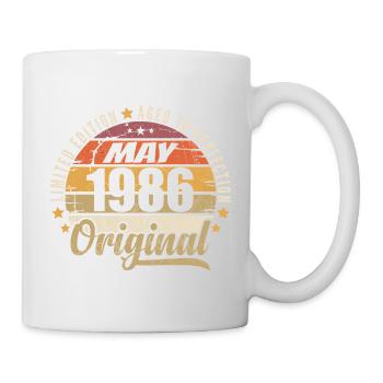Vintage Design Mai 1986 Limitierte Ausgabe Mai 1986 - Tasse - Weiß - Rechts