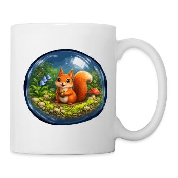 Fairytale squirrel in glass ball - Mug - white - Right