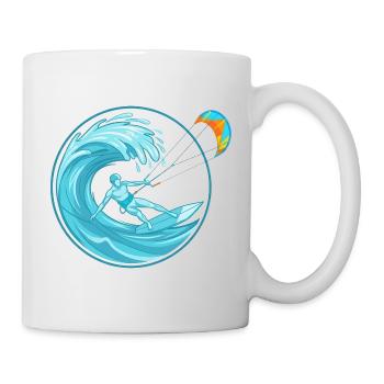 Kitesurfing Ocean Wave - Extreme Water Sports - Mug - white - Right