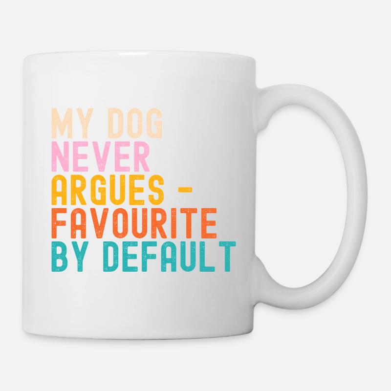 Chiens Mon chien ne se dispute jamais - Mug blanc - blanc