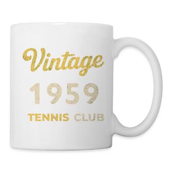 Cadeau d’anniversaire rétro vintage du Tennis Club de 1959 - Mug blanc - blanc - Droite