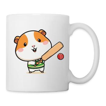 Cute Cricket Guinea Pig Cartoon - Mug - white - Right