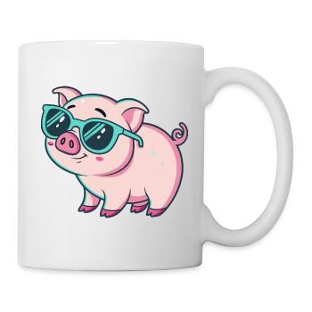 Cool Pig Sunglasses - Mug - white - Right
