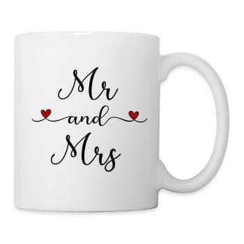 Mr and Mrs - Tasse - Weiß - Rechts