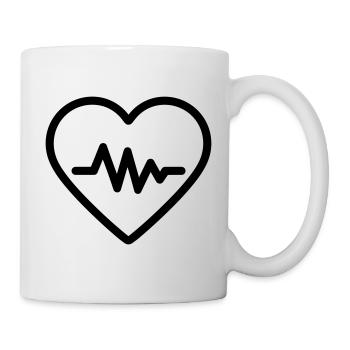 battement de coeur - Mug blanc - blanc - Droite