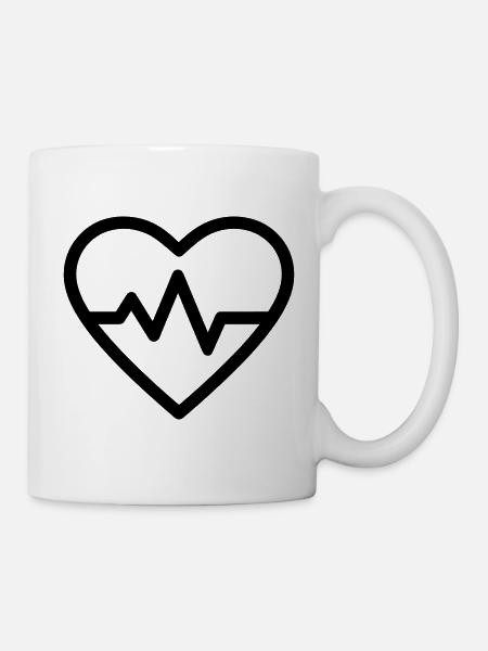 Pulsschlag - Tasse - Weiß
