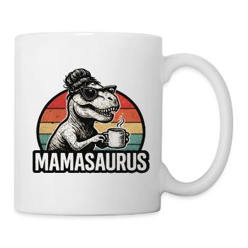 Mamasaurus Mama Mutter Geschenkidee Humor Lustig - Tasse - Weiß - Rechts