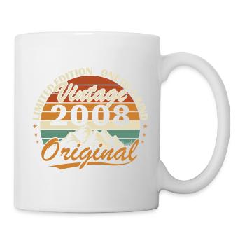 2008 Vintage Rétro Cadeau d’anniversaire - Mug blanc - blanc - Droite