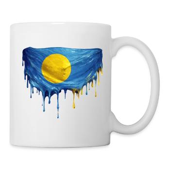 Palau Dripping Flag - Mug - white - Right
