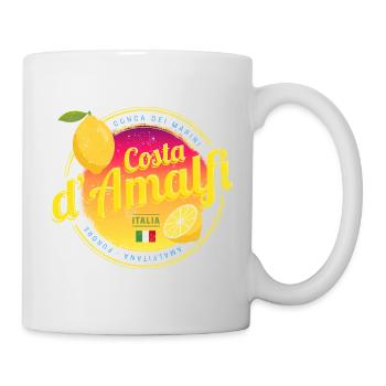 Costa d'Amalfi in Italien Amalfiküste Souvenir - Tasse - Weiß - Rechts
