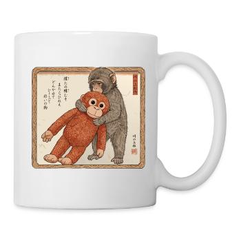 Ukiyo-e Baby Monkey Punch - Tasse - Weiß - Rechts