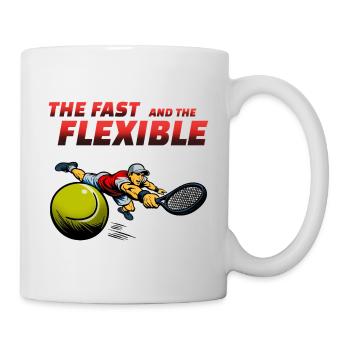 Fast and flexible tennis hero - Mug - white - Right