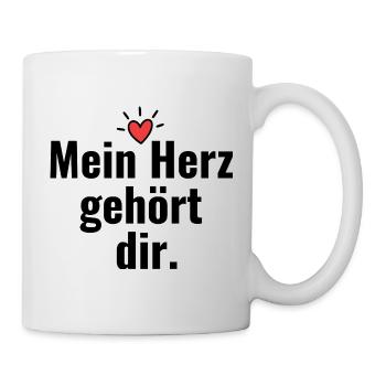 Mein Herz gehört dir - Tasse - Weiß - Rechts