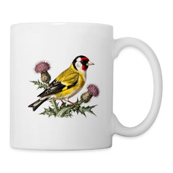 Amerikanischer Stieglitz auf der Distel - Tasse - Weiß - Rechts