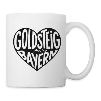 Goldsteig Bayern Herz Design - Tasse - Weiß - Rechts
