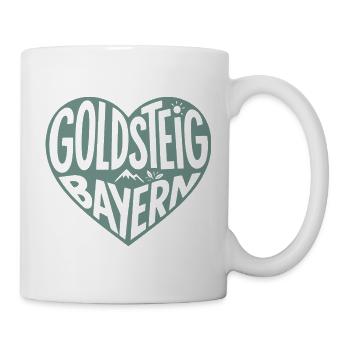 Goldsteig Bayern Herzdesign - Tasse - Weiß - Rechts