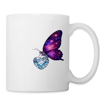 Soul of Earth – Blue Butterfly Heart - Mug - white - Right