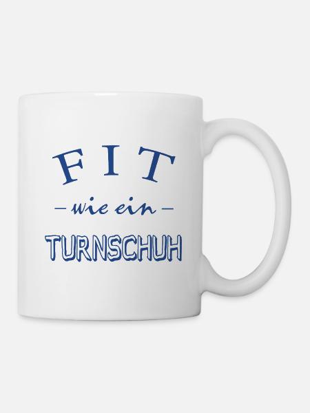 FIT wie ein Turnschuh - Tasse - Weiß