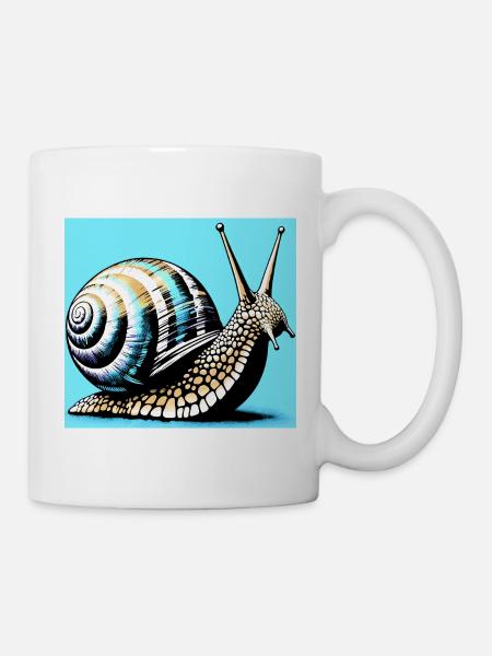 Schnecke - Tasse - Weiß