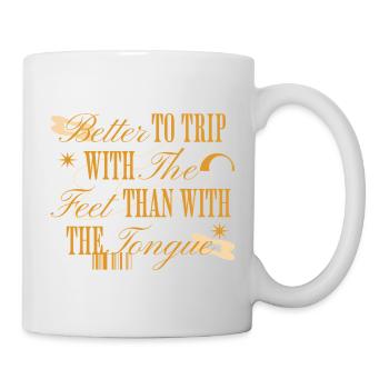 Mieux vaut voyager avec des pieds que parler - Mug blanc - blanc - Droite