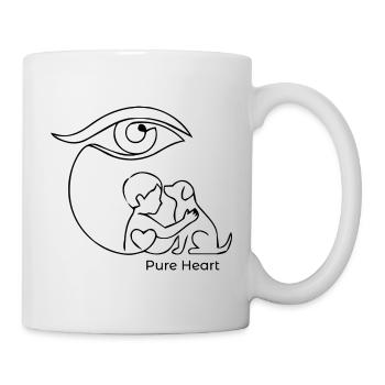 Guardian Eye – Child & Dog One-Line Art - Mug - white - Right