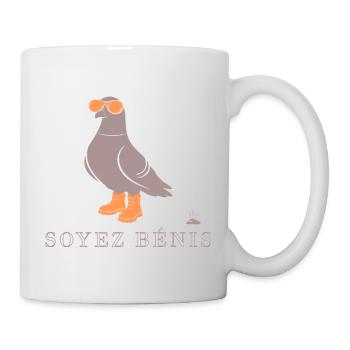 Pigeon Soyez Bénis Orange - Mug blanc - blanc - Droite