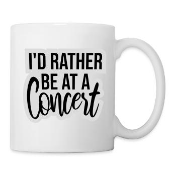 Je préférerais être à un concert Lustig Musik Konzert - Mug blanc - blanc - Droite