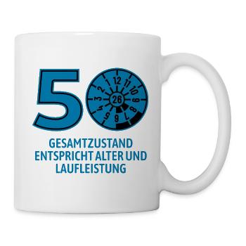 HU Mai 2026 - 50 Jahre - Geburtstag Geschenk - Tasse - Weiß - Rechts