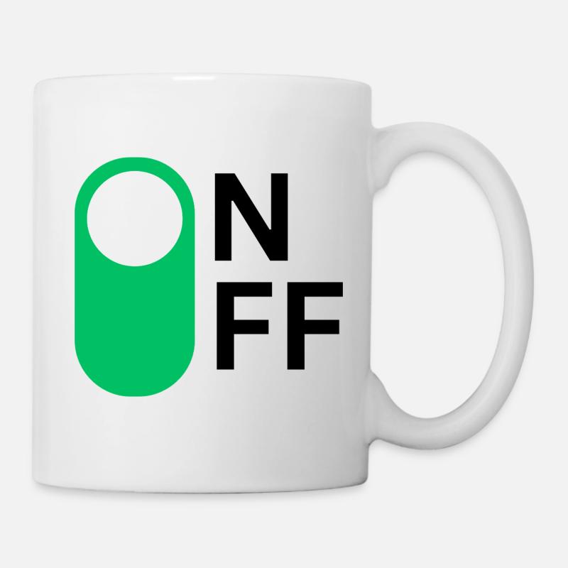 ON / OFF Modus - Tasse - Weiß