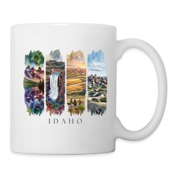 Idaho Vacation Travel – Mountains & Wilderness Motif - Mug - white - Right