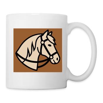  Pferdekopf Zaumzeug Reitsport - Tasse - Weiß - Rechts
