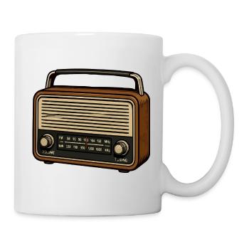 Illustration radio rétro - Mug blanc - blanc - Droite