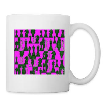Chess pattern in bright colors - Mug - white - Right