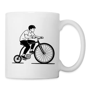 Einrad - Tasse - Weiß - Rechts
