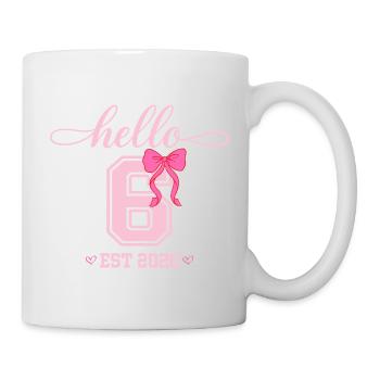Hello 6 Est 2020 Mädchen Geburtstag Design - Tasse - Weiß - Rechts