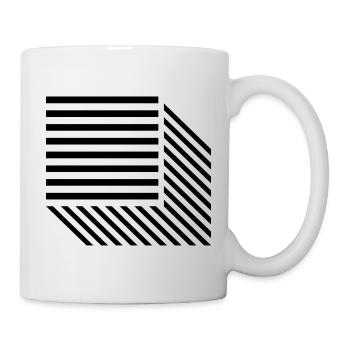 Square Lines design - Mug - white - Right