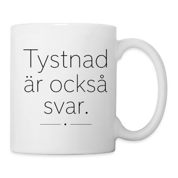 Citation Suédoise Le Silence est une Réponse - Mug blanc - blanc - Droite