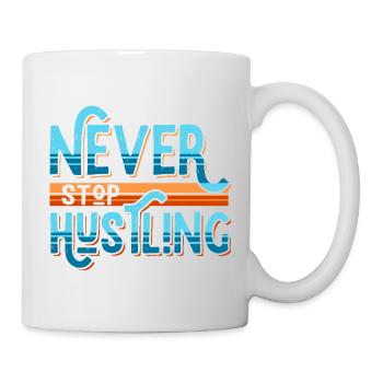 Ne cessez jamais de vendre des rayures rétro - Mug blanc - blanc - Droite