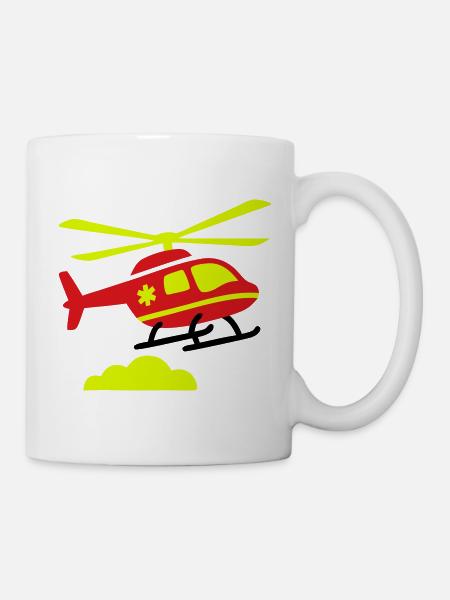 Rettungshubschrauber Notarzt - Tasse - Weiß