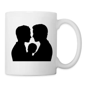 Family Silhouette Parents Children Love Together - Mug - white - Right
