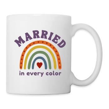Married in every Color Pride Rainbow Design - Mug - white - Right
