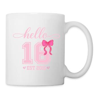 Hello 16 Est 2010 Girl Birthday Design - Mug - white - Right
