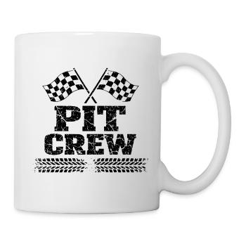 Vintage Pit Crew Car Rennteam - Tasse - Weiß - Rechts